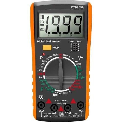 DT-9205A Multimeter Tester Digital Multimeter Hand Held LCD Multimeter