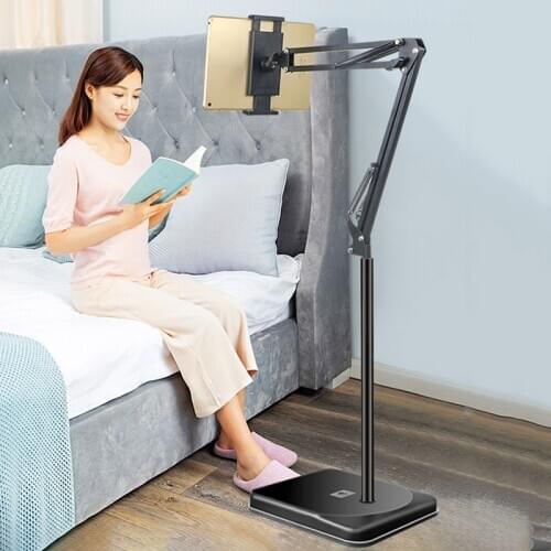 170cm Floor Tablet Phone Stand Holder for IPad Air Pro 12.9 Adjustable Sofa Bed Mount Stand for iPhone 12 11 X Samsung Support