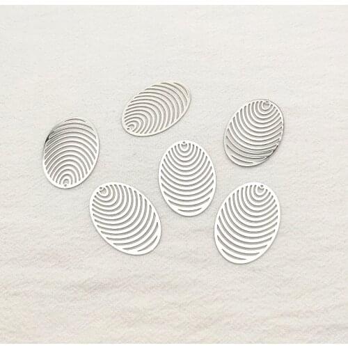New arrival! Silver color 40x27mm 50pcs Copper oval-shape Charm for earrings,Earring parts,jewelry findings