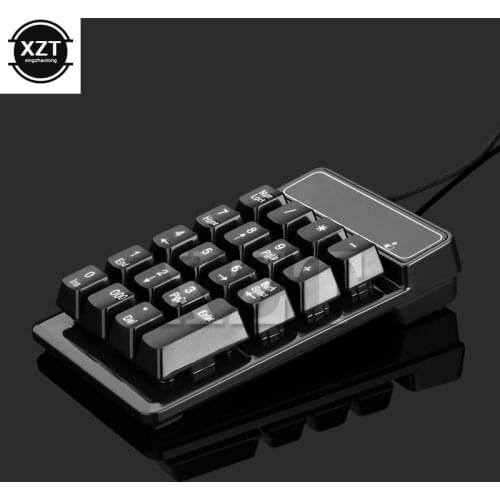 Keyboard USB Wired Numeric Keypad Mechanical Feel Number Keyboard 19 Keys Water-proof for Laptop PC