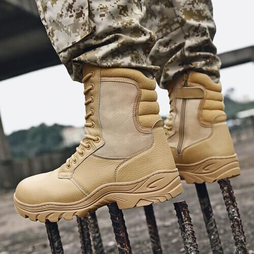 Work brown boot Security ankle military altos High dress for home sneakers mens combat mens black shoes leather high fashion