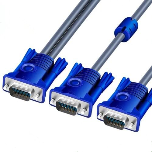 VGA Splitter Male To Dual VGA Male Cable 1 in 2 HD Monitor Adapter VGA To 2VGA screen computer monitor 1080P with For Projector