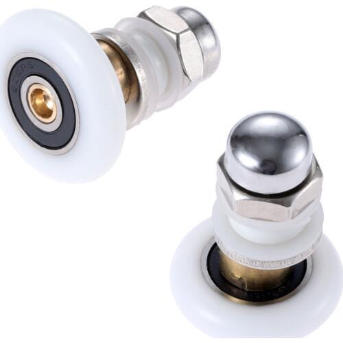 DRELD Sliding Shower Door Rollers Runners Pulleys Wheels Bathroom Shower Room Pulley Sliding Glass Door Slide Wheel 25.5/28mm