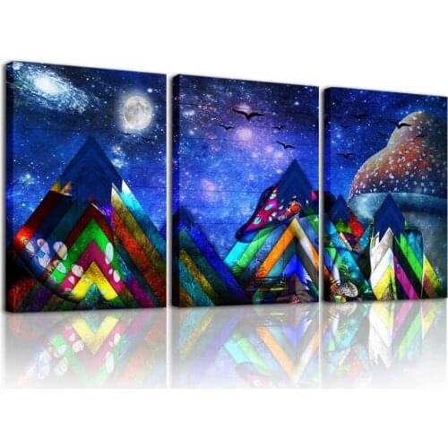 Psychedelic Mandala Mushrooms Oil Painting Artwork Indoor Decoration