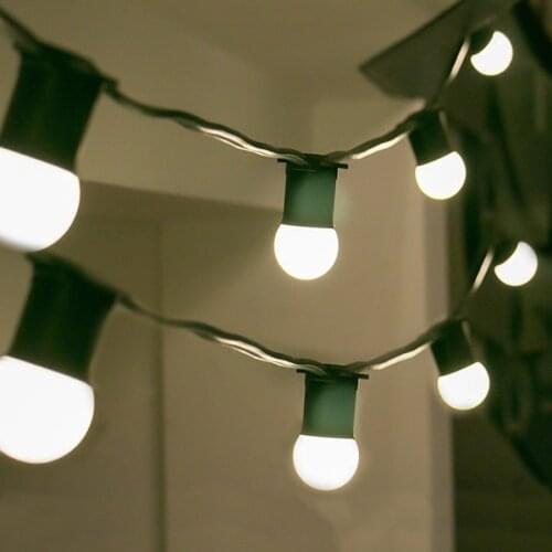 10M 20 LED Commercial Ambience LED Garland String Light E27 3W Globe Bulbs Outdoor Patio Party Wedding Fairy Light