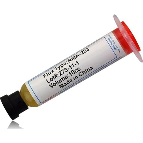 1pcs 10cc Needle Shaped RMA PCB PGA BGA SMD 223 Flux Soldering Paste Flexible Tip Syringe Grease Repair