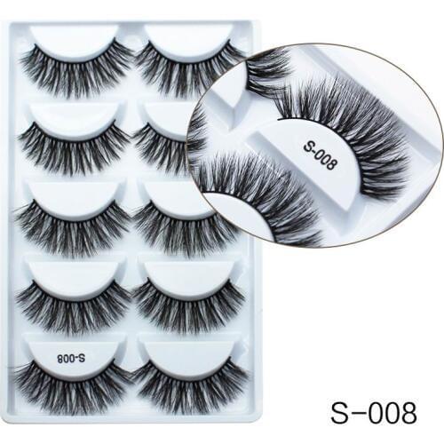 10 Pairs /2box Handmade Mink Hair False Eyelashes Thick Long Cross Wispy Natural Lashes fluffy Winged Lashes Eyes Makeup Tools
