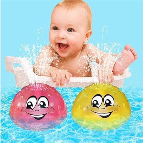 2019 Bath Toys Spray Water Light Rotate with Shower Pool Kids Toys for Children Toddler Swimming Party Bathroom LED Light Toys