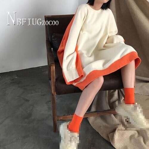 2020 Autumn Winter Korean Lazy Style Loose Women Sweatshirts Long Sleeve Round Neck Thick Female Sweatshirt