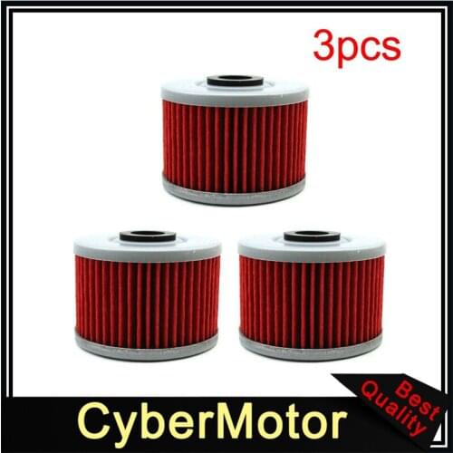 3x Oil Filter For Honda CBR250R CRF250L XR650L Kawasaki KLX140L KLX110L KLX125