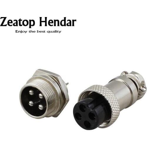 4 Set 12mm 2/3/4/5/6/7 Pin XLR Aviation Plug Ham Radio PCB Connectors Chassis Mount