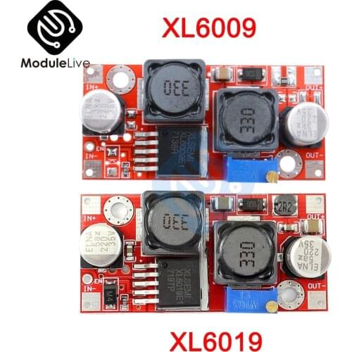 Diymore XL6019 DC-DC Auto Adjustable Buck Boost Module 5V-32V to 1.2V-35V Step Down Up Power Supply Module 12V 24V for Arduino