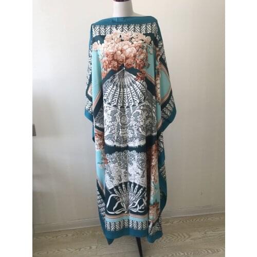 Dress Length:130cm Bust:130cm New Fashion dresses Bazin Print Dashiki Women Long Blouse Yomadou Color Pattern oversize