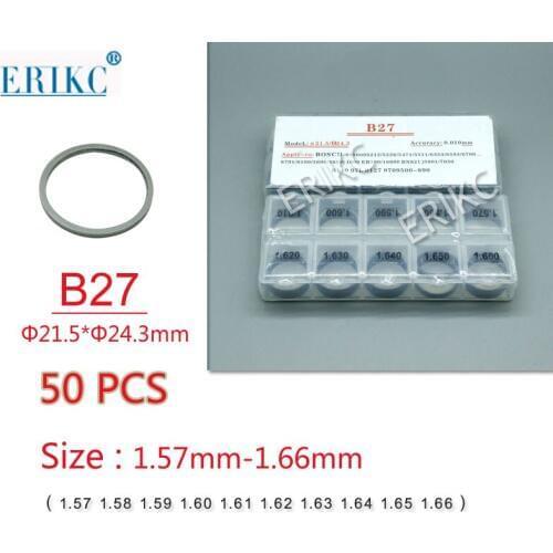 ERIKC B27 Fuel Injector adjusting gaskets B27 Common raill injector washers thickness (1.57mm-1.66mm) 50 pieces / set)