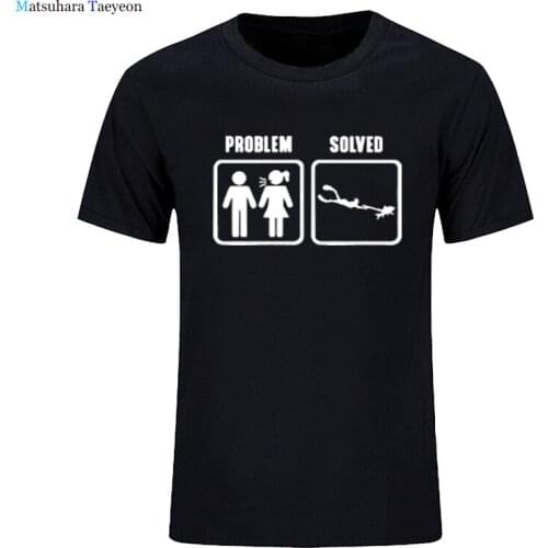 Problem Solved Spearfishing Freediving T Shirt Scuba Diver Spear Fishing Short Sleeve T-Shirt Cotton Men Clothes Graphic Tees