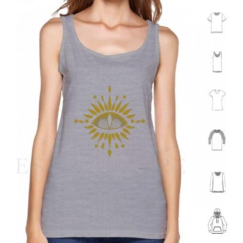 Third Eye Tank Tops Vest Sleeveless Mandala Chakra Wiccan Witch Pagan Gold
