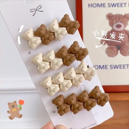 Summer Cute Cartoon Animals Bear Hairpins Children Girl Lovely Hair Clips Barrettes Gift Kids Hair Accessories Hair Clip