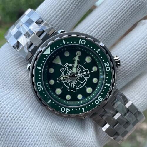 2021 New Arrival Steeldive SD1975P Ceramic Bezel 30ATM 300m Waterproof Stainless Steel NH35 Tuna Mens Automatic Dive Watch