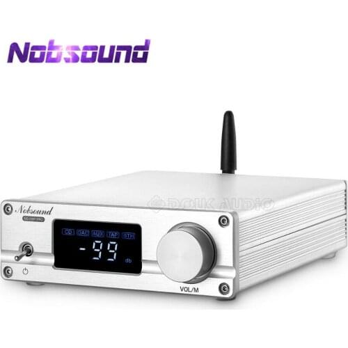 Nobsound HiFi Bluetooth 5.0 Stereo Preamp Home Audio Preamplifier 128-Level Relay APTX-LL With IR Remote