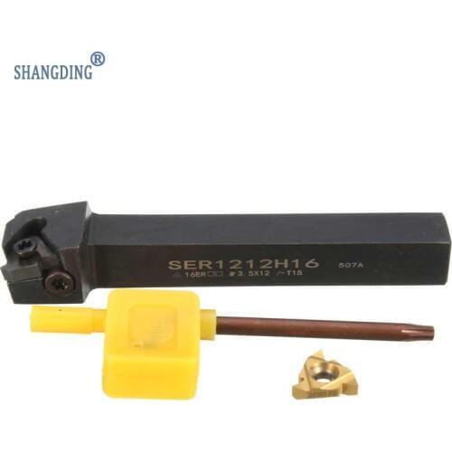 New SER1212H16 100mm Lathe Thread Turning Tools CNC Threading Tools Lathe Machine Tool Holder w/16ER Insert T15 Spanner