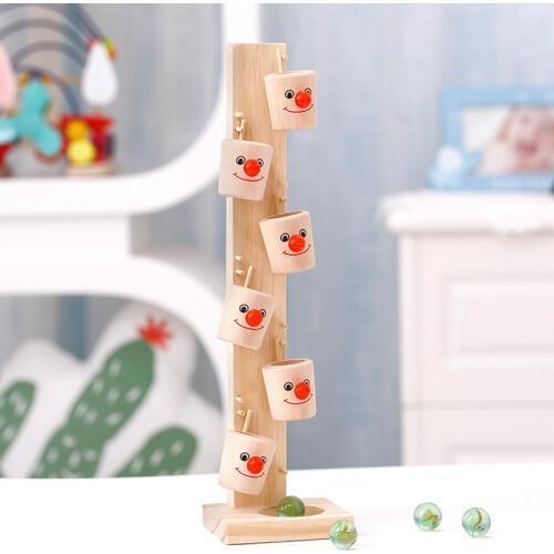 Montessori Materials Educational Wooden Toys for Children Early Learning Preschool Teaching Wood Tree Marble Ball Run Track Toy