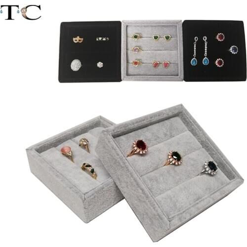 Ring Tray Velvet Linen Rings Holder Rings Organizer Jewelry Display Small Tray for Personal Jewellry