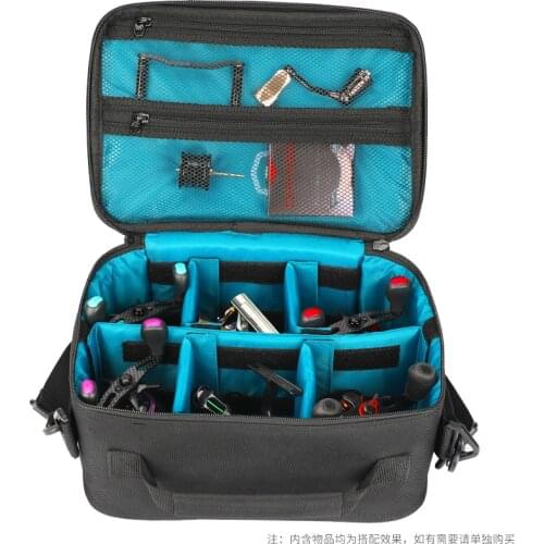 Portable fishing vessel storage bag Large capacity fishing vessel package sub storage box Waterdrop spinning wheel package