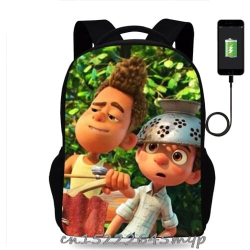 Mochila New movie Luca USB Charging Bags Childrens Bookbag Students backpack Boys Girls School Bags Teenager Daily Knapsack