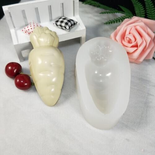 SG0014 PRZY Vegetable Carrot Soap Mold Silicone Mold Baby Carrot Soap Molds Gypsum Chocolate Candle Molds Soap Mould Clay Resin
