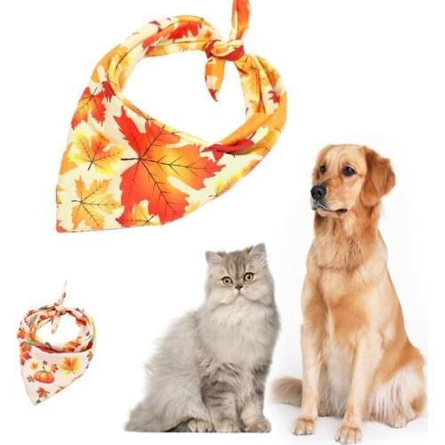 Adjustable Pet Cat Dog Bandana Bibs Scarf Collar 6 Colors Neckerchief Scarf Waterproof Saliva Towel For Small Medium Large Dogs