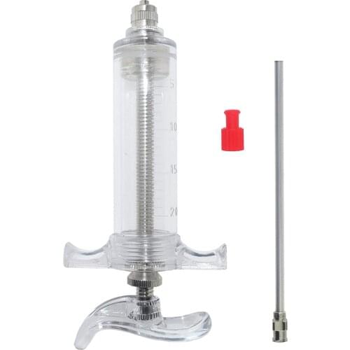 20ml Syringe with 10G Blunt Tip Needle 4" and Luer Lock Storage Caps Great for Glue Applicator Oil Dispensing