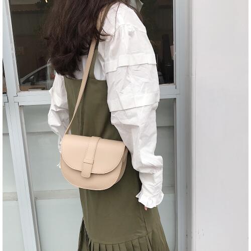 Crossbody Bag For Women Messemger Bags Pu Leather Shoulder Bag Fashion Luxury Handbags Lady Semicircle Saddle drop shipping