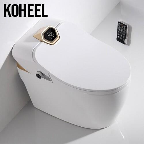KOHEEL Intelligent Electronic Toilet One-Piece BathroomToilets Gold LCD Display Smart Design Home Accessories Gifts