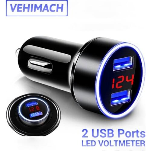 12V/24V Universal Car Charger 2 USB Port Quick Charge 5V/3.1A Car Cigarette Lighter Auto Power Adapter For IPhone Xiaomi Samsung