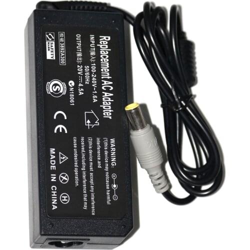 20V 4.5A 90W Laptop Charger Compatible with Lenovo IBM ThinkPad Z60 Z60t Z61 X201 X220 X300 X301 X60s T60 T61 T400 T410 T420
