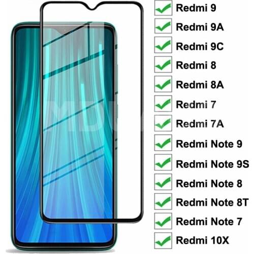 9D Protective Glass For Xiaomi Redmi 9 9A 9C 8 8A 7 7A 10X Tempered Screen Protector Redmi Note 7 8 8T 9S 9 Pro Max Glass Film