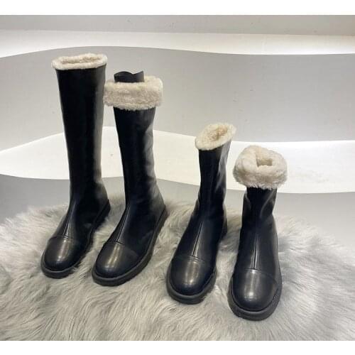 Rimocy Patchwork Elastic Knitted Knee High Boots Women Fashion Lace Up Chunky Platform Shoes Woman Pu Leather Long Sock Boots