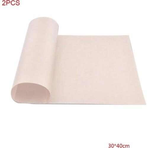 2 Pieces Reusable Baking Mat High Temperature Resistant Sheet Pastry Baking Oilpaper Non-stick BBQ Pad