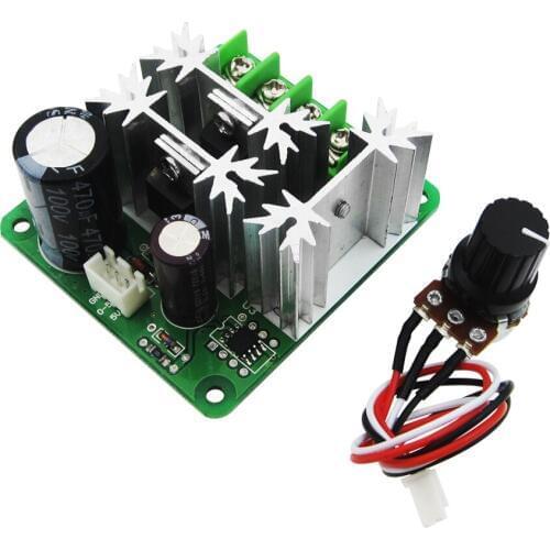 5set/lot New 6V-90V 15A DC Motor Speed Control PWM Controller PLC Governor+Potentiometer