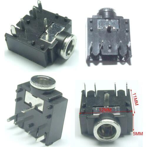 500pcs 5PIN 1/8" 3.5mm Stereo Jack Socket PCB Panel Mount FOR 3.5MM Headphones