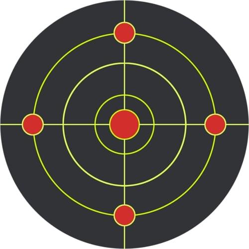 BC 100pcs/Roll Shooting Target Adhesive Shoot Targets Splatter Reactive Stickers 12cm Flowering Splash Reactivity Shooting Aim