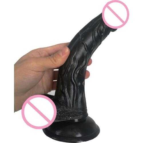 AMABOOM 23*3.5CM Big Dildo Waterproof realistic penis with textured shaft and Suction cup dildos Soft penis Sex toy for women