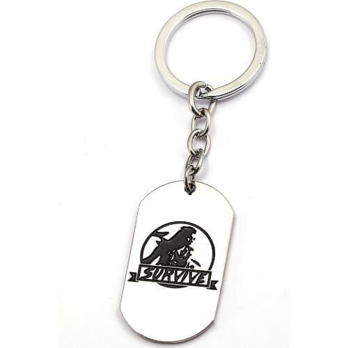 Online Game Jewelry Horizon Zero Dawn Survive Keychain Key Ring Chaveiro Dog Tag Key Chain llaveros Trinket Men Boy Gift