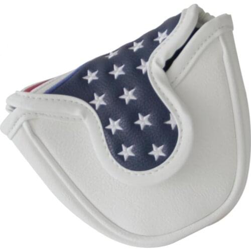 Premium PU Golf Mallet Putter Headcover Golf Club Head Guard Protector Bag