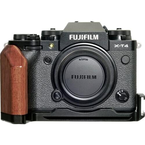 Wooden L Bracket for Fuji X-T4 Hand Grip Holder Plate Vertical Fujifilm Camera