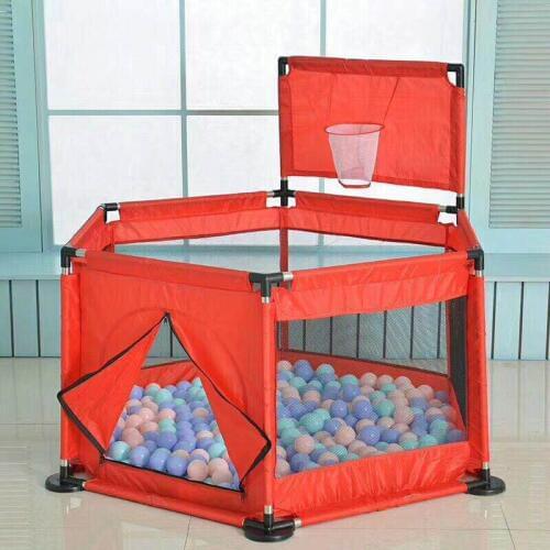 Baby Playpen Portable Fencing For Children Folding Safety Fence Barriers For Ball Pool Child Travel Basketball hoop