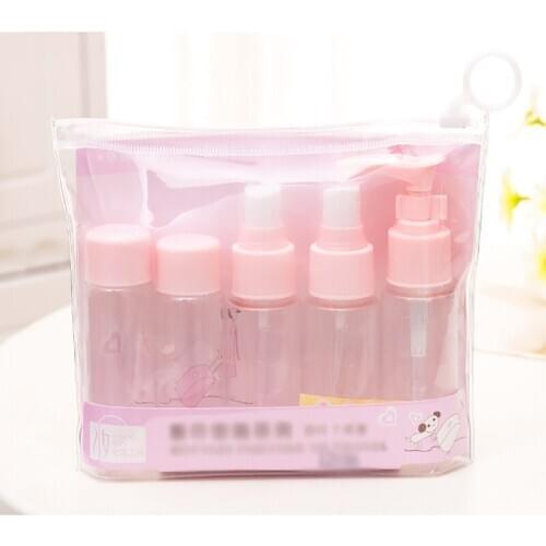 Travel Beauty Cosmetic Bottles Plastic Portable Packaging Bottle Spray Bottle Set High Quality Simple Portable Bottles