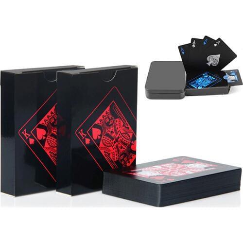 Hot sale plastic PVC poker waterproof gold pattern playing cards creative gift playing cards