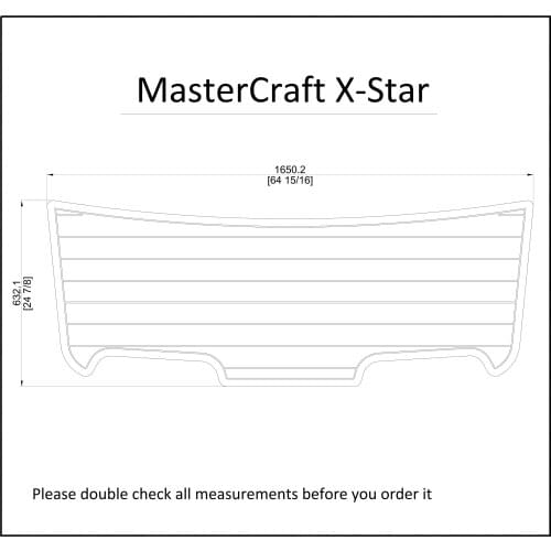 MasterCraft X-STAR Boat Swim Platform Pads 1/4" 6mm EVA Teak Decking