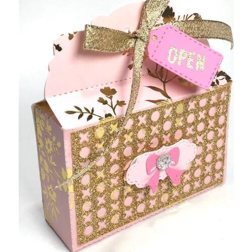 KSCRAFT Hugs&Kisses Treat Box Metal Cutting Dies Stencils for DIY Scrapbooking/photo album Decorative Embossing DIY Paper Cards